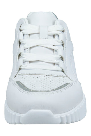 Weiße Sneakers mit Metallic-Effekt-Einsätzen Bagatt D45AL6055050