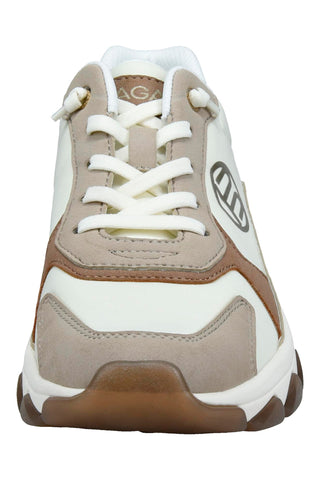Sneakers Weiß Beige und Leder Bagatt D45AJL015569