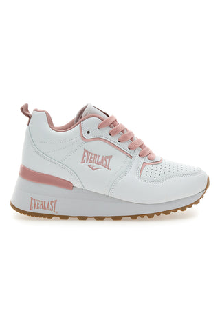 Weiße und rosa Turnschuhe mit Plateau Everlast Ev129