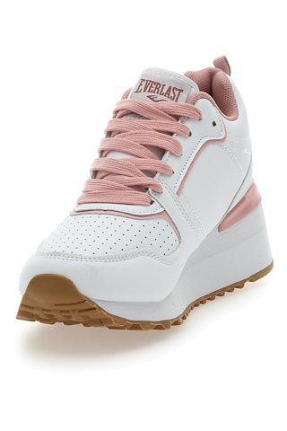 Weiße und rosa Turnschuhe mit Plateau Everlast Ev129