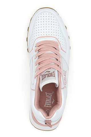 Weiße und rosa Turnschuhe mit Plateau Everlast Ev129