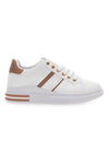 Weiße und rosa Sneakers mit Schnürsenkeln CAFE' COST BK2450