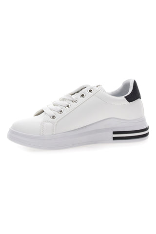 CAFE' COST BK2450 Schwarze und weiße Schnürsneaker