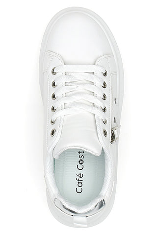 Weiße Sneakers mit Plateau CAFE COST LAILI209