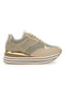 Stringate Beige con Platform e Tomaia con Brillantini CAFE' COST H1506049