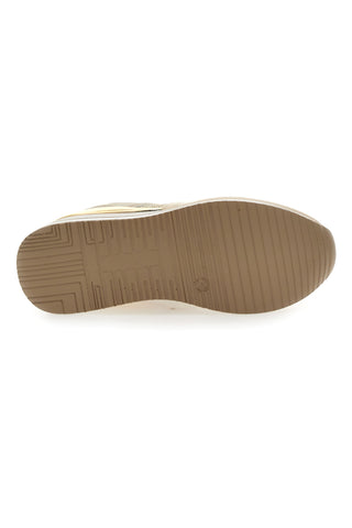 Beige Schnürschuhe mit Plateau und Obermaterial mit Glitzer CAFE‘ COST H1506049