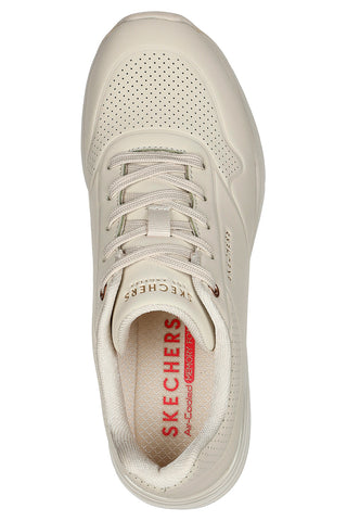 Cremefarbene Skechers Street Uno Layover-Sneaker