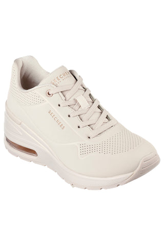 Cremefarbene Skechers Street Uno Layover-Sneaker