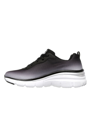 Schwarze und graue Sneakers Skechers Fashion Fit - Build Up