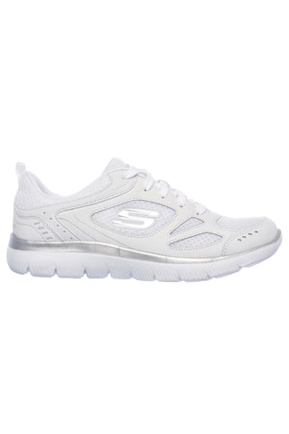 SKECHERS Summits – Weiße Memory Foam-Sneakers – Suited