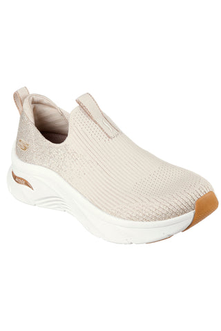 Beige Sneaker Skechers Relaxed Fit: Arch Fit D'Lux - Glimmer Dust