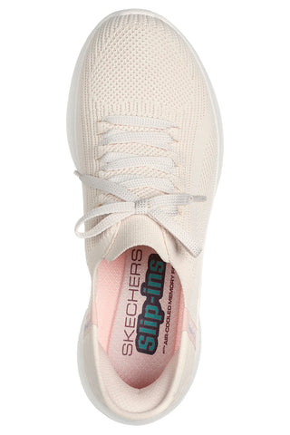 Skechers Hands Free Slip-Ins Natural Sneakers: Ultra Flex 3 Brilliant Path
