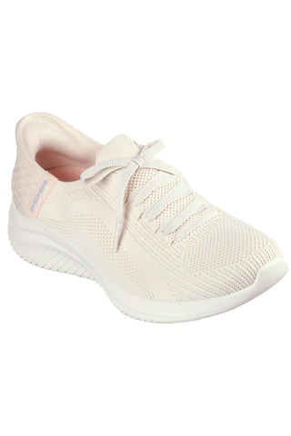 Skechers Hands Free Slip-Ins Natural Sneakers: Ultra Flex 3 Brilliant Path
