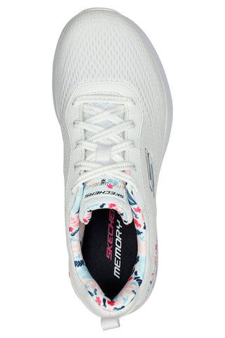 Weiße Turnschuhe Skechers Skech-Air Dynamight ausgelegt