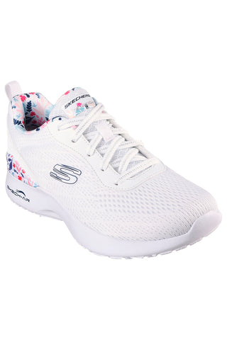 Weiße Turnschuhe Skechers Skech-Air Dynamight ausgelegt