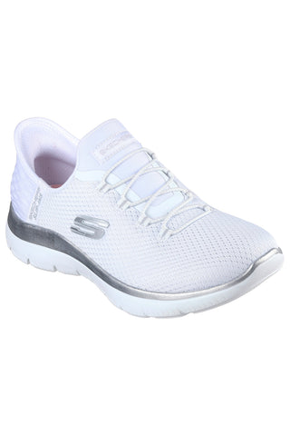 Weiße Sneakers Hands Free Slip-ins Skechers Summits Diamond Dream
