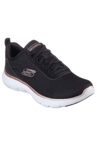 Skechers Flex Appeal 5 Schwarze Turnschuhe - Uptake