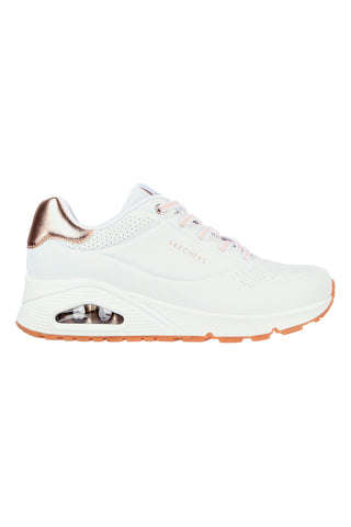 Skechers Street Uno Shimmer Away Weiße Turnschuhe