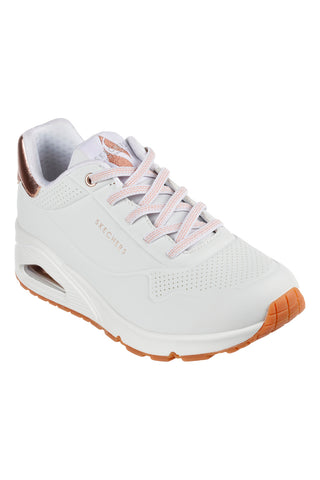 Skechers Street Uno Shimmer Away Weiße Turnschuhe