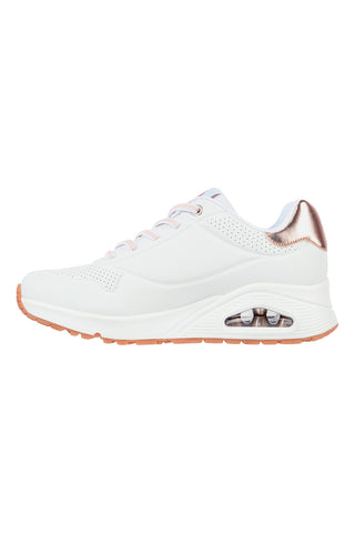 Skechers Street Uno Shimmer Away Weiße Turnschuhe
