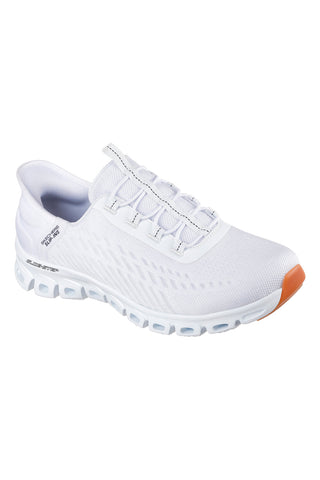 Weiße vegane Slip-Ins-Sneakers Hands Free Skechers Glide-Step – Tranquility