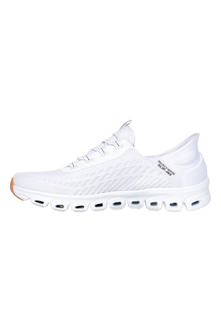 Weiße vegane Slip-Ins-Sneakers Hands Free Skechers Glide-Step – Tranquility
