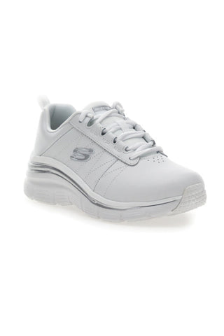 Weiße Sneakers mit Lederobermaterial Skechers Fashion Fit – mühelos