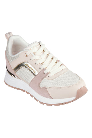 Rosa-goldene Sneakers mit Lederobermaterial Skechers Street Runway - Posh Gal