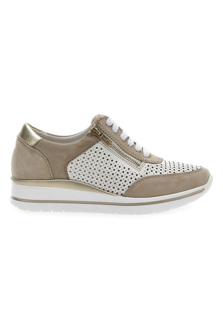 Prima Riga Sneakers in Weiß und Beige 21668FAST