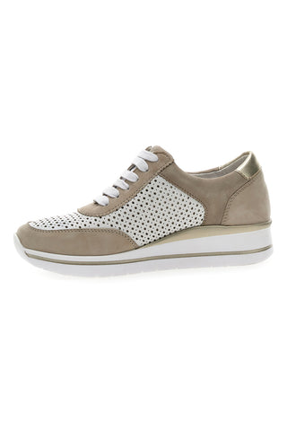 Sneakers Bianche e Beige Prima Riga 21668FAST
