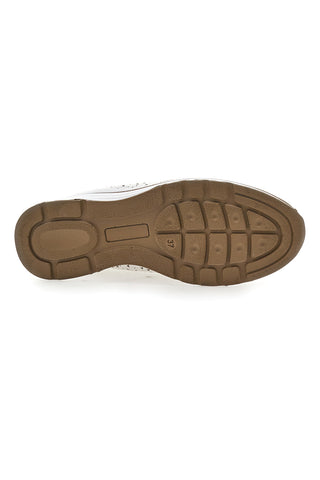 Sneakers Bianche con Tomaia in Pelle Traforata PRIMA RIGA 21464GLAM