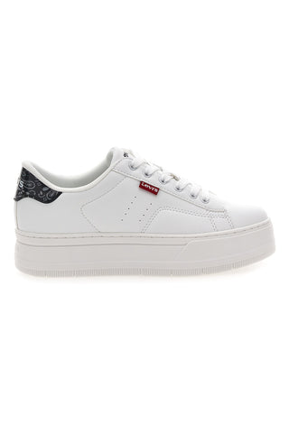 Sneakers Bianche con Dettaglio Posteriore Nero a Fantasia LEVI'S TAMPA