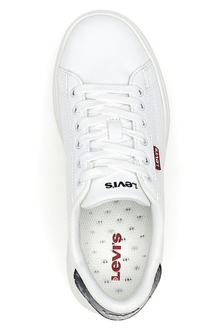 Sneakers Bianche con Dettaglio Posteriore Nero a Fantasia LEVI'S TAMPA