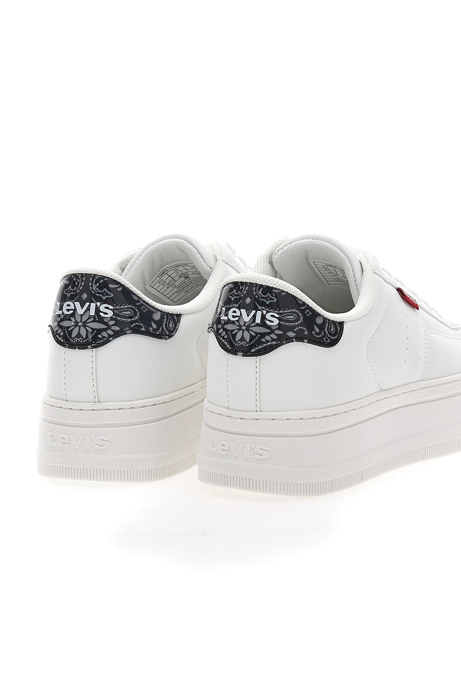 Sneakers Bianche con Dettaglio Posteriore Nero a Fantasia LEVI'S TAMPA