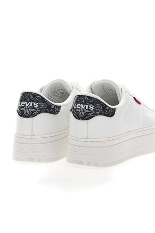 Sneakers Bianche con Dettaglio Posteriore Nero a Fantasia LEVI'S TAMPA