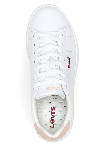 Sneakers Bianche con Dettaglio Posteriore Rosa LEVI'S AVENUE