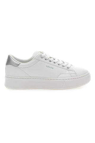 Sneakers Bianche con Dettaglio Posteriore Argento LEVI'S AMBER