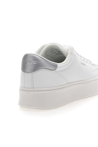 Sneakers Bianche con Dettaglio Posteriore Argento LEVI'S AMBER