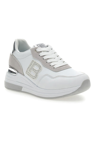 Weiße Sneakers mit silbernen Details Laura Biagiotti 8923