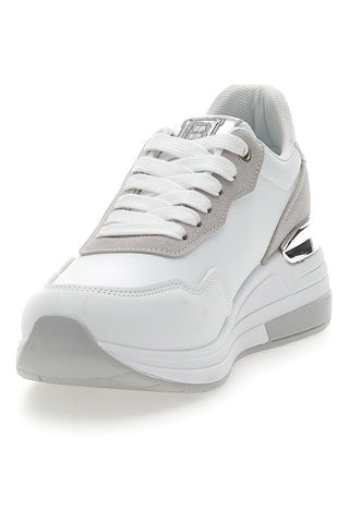 Weiße Sneakers mit silbernen Details Laura Biagiotti 8923