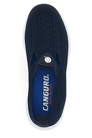 Sneakers Blu Slip On con Tomaia Effetto Ricamo CANGURO CA1227