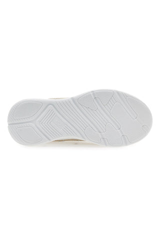 Beige Slip-On-Sneaker mit Mesh-Obermaterial und dekorativen Steinen CANGURO CS1226