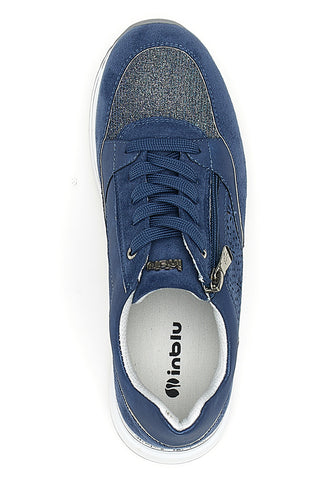 INBLU 426 IN Jeans-Schnürschuhe mit verziertem Obermaterial