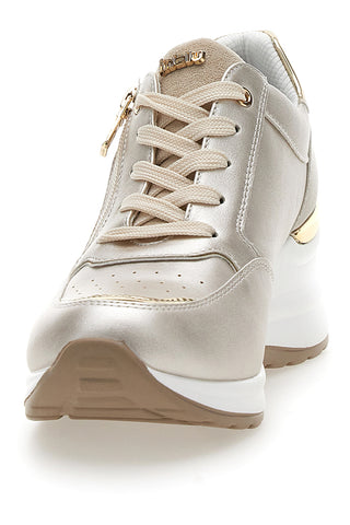 Stringate Platino con Platform e Cerniera Laterale INBLU 434 IN