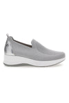 Silberne Loafer mit Mesh-Obermaterial und Plateau INBLU 41 IC