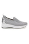 Silberne Loafer mit Mesh-Obermaterial und Plateau INBLU 41 IC