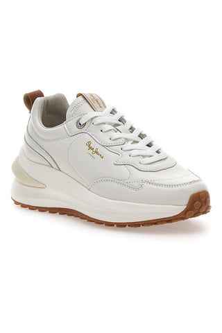 Sneakers Bianche con Platform e Tomaia in Pelle PEPE JEANS WINSLOW ACTION M