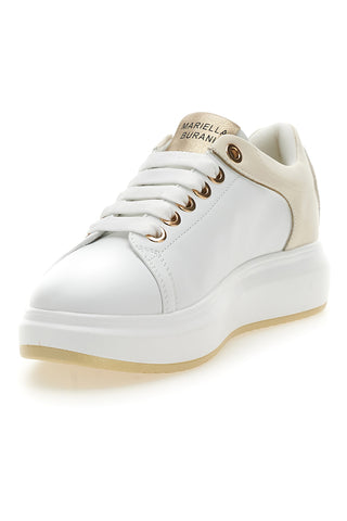 Sneakers Bianche con Dettagli Color Oro Mariella Burani 51045