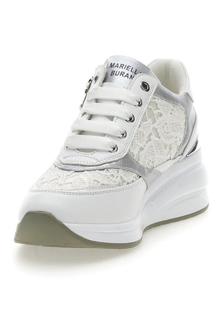 Stringate Bianche con Platform e Decorazioni Ricamate MARIELLA BURANI 51051