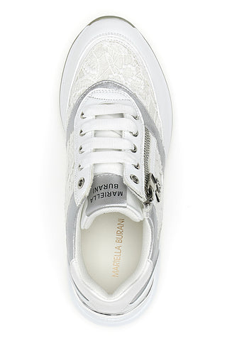 Stringate Bianche con Platform e Decorazioni Ricamate MARIELLA BURANI 51051